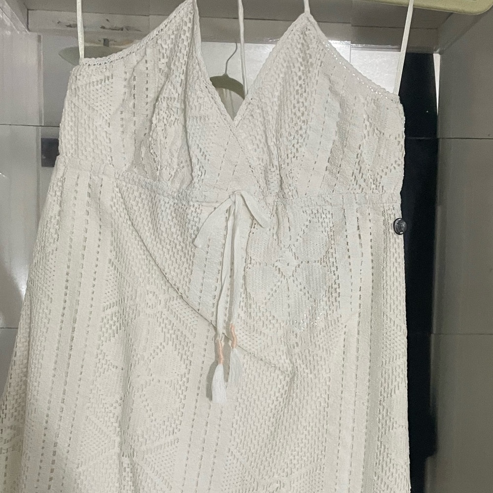 Roxy white halter dress